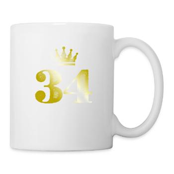 34 Number Crown Gold - Mug - white - Right