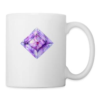 Aquarell Kristall - Tasse - Weiß - Rechts