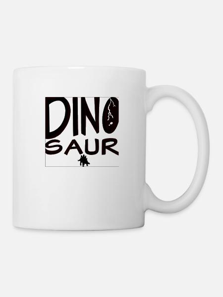 DINO SAUR Font - Tasse - Weiß