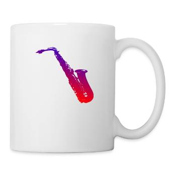Saxophon - Tasse - Weiß - Rechts