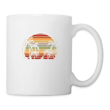 Retro Beach T-Shirt - Tasse - Weiß - Rechts