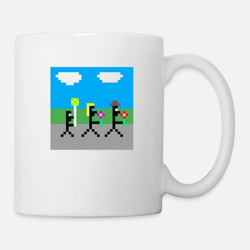 Famille pixel - Mug blanc - blanc