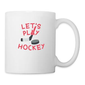 Jouons au Hockey Idée cadeau original Let's play - Mug blanc - blanc - Droite
