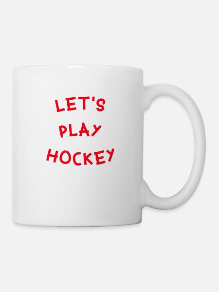 Let's play Hockey Original gift idea Let's play - Mug - white