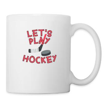 Jouons au Hockey Idée cadeau original Let's play - Mug blanc - blanc - Droite