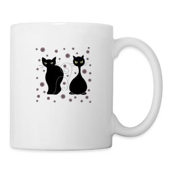 Katzen - Tasse - Weiß - Rechts