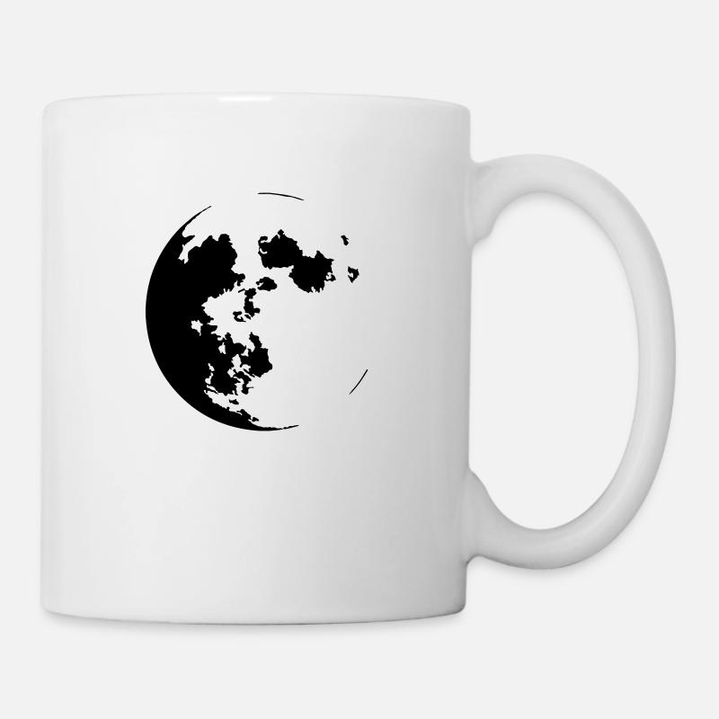 Lune (couleur personnalisable) - Mug blanc - blanc