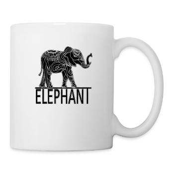 Éléphant - Mug blanc - blanc - Droite