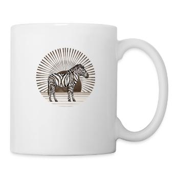 Zebra - Tasse - Weiß - Rechts