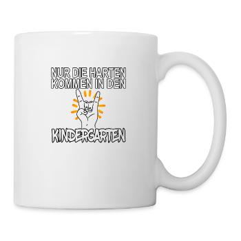 Harte Kindergärtner - Tasse - Weiß - Rechts