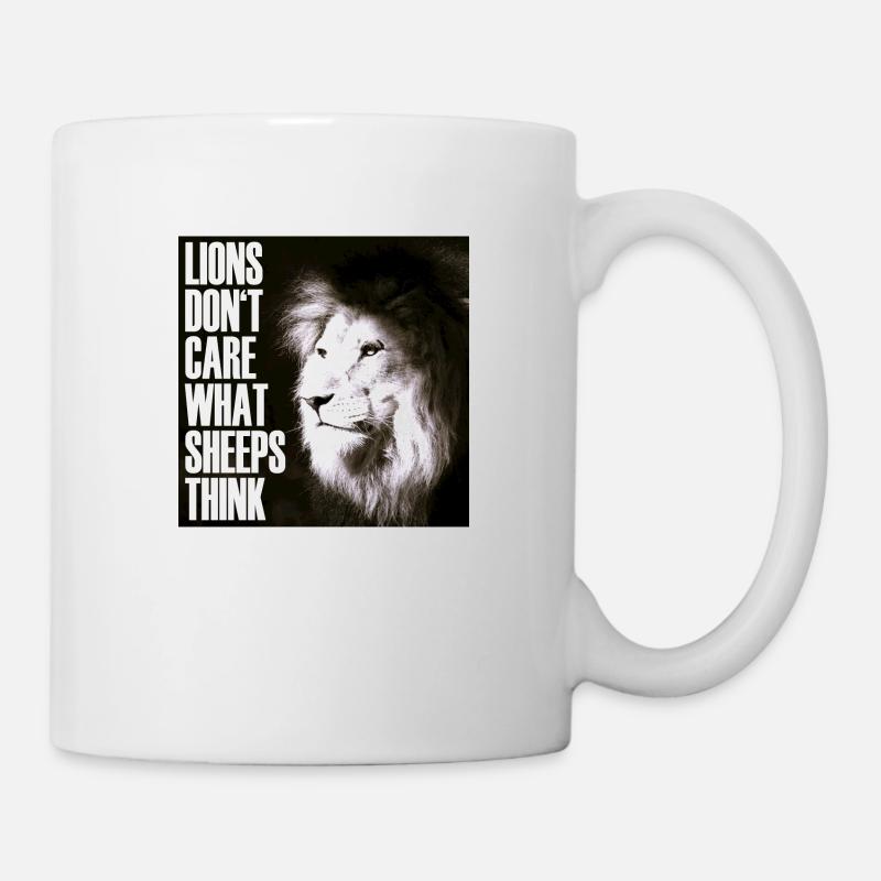 lions don't care - Tasse - Weiß