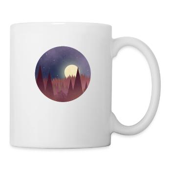Mond mitten im Wald - Tasse - Weiß - Rechts