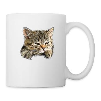 Cat face - Tasse - Weiß - Rechts