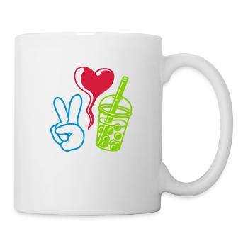 Thé à bulles Love Peace - Mug blanc - blanc - Droite