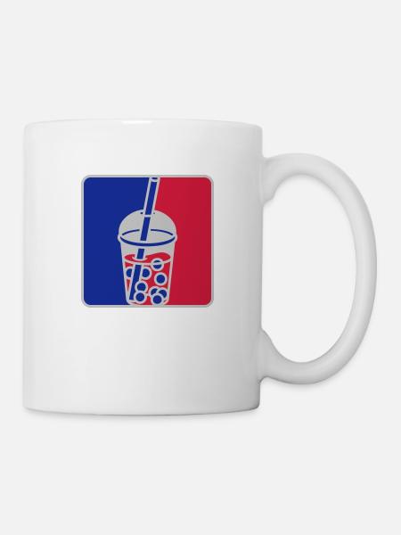 Rot Blau Bubble Tea - Tasse - Weiß