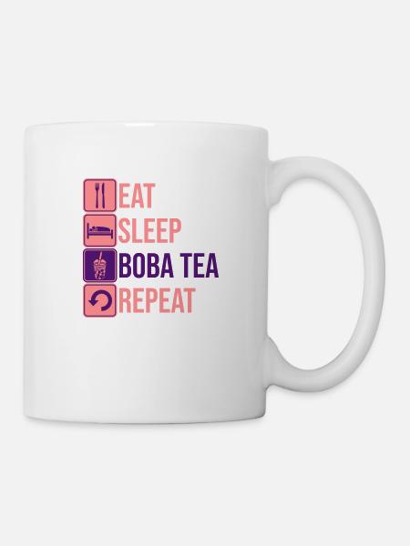 Manger sleep Boba Tea - Mug blanc - blanc