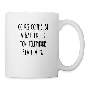 cours - Mug blanc - blanc - Droite