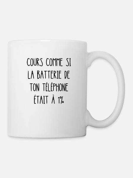 cours - Mug blanc - blanc