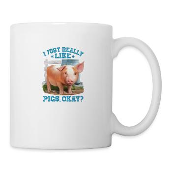Pigs Drawing Piglet Farm - Mug - white - Right