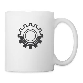Zahnrad - Tasse - Weiß - Rechts