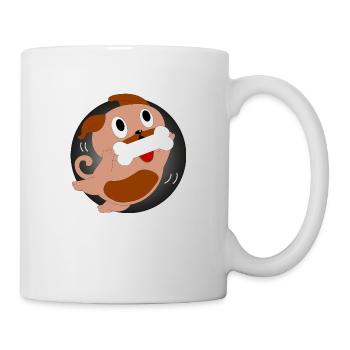 Chien avec os - Mug blanc - blanc - Droite