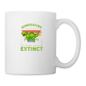 Dinosaurs Didnt Read Now They Are Extinct - Mug blanc - blanc - Droite