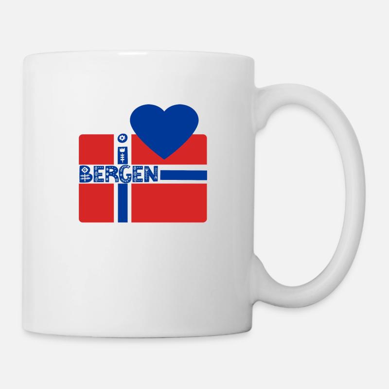 Bergen Norwegen - Tasse - Weiß