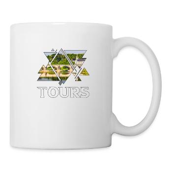 Tours France City Skyline Accueil Amour - Mug blanc - blanc - Droite
