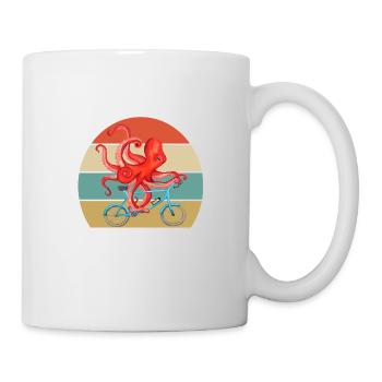 Vintage Cycling octopus - Mug - white - Right