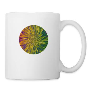 Round Colored Tie Dye Flowers - Mug - white - Right