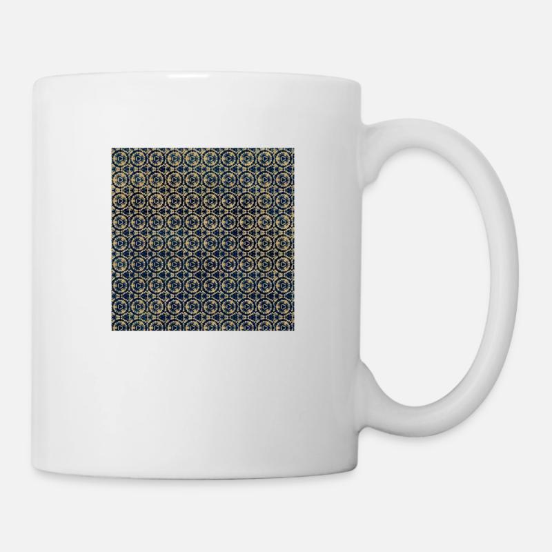 Motif textile Gold Tie Dye - Mug blanc - blanc
