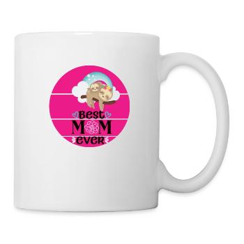 Best Mom ever - mum and baby sloth - Mug - white - Right