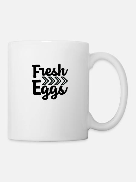 Fresh Eggs - Tasse - Weiß