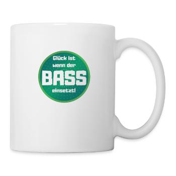 Glück ist wenn der bass einsetzt ! - Tasse - Weiß - Rechts