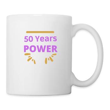 50 years Power - Geburtstag - Jung geblieben - Tasse - Weiß - Rechts