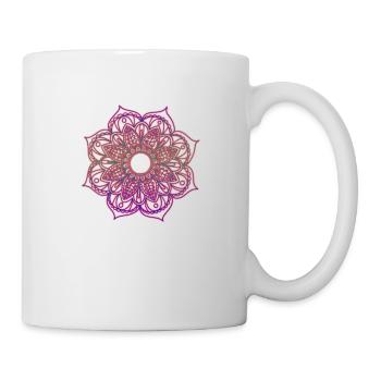 Mandala rot - Tasse - Weiß - Rechts