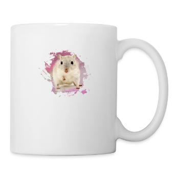 zwerghamster,hamster,rosa,graffiti,malerei - Tasse - Weiß - Rechts
