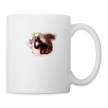 Eichhörnchen, bunt,malerei,graffiti, hörnchen,rosa - Tasse - Weiß - Rechts