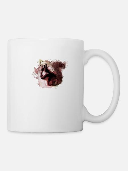 Eichhörnchen, bunt,malerei,graffiti, hörnchen,rosa - Tasse - Weiß