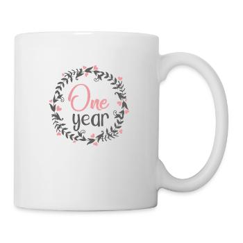 ONE YEAR MILESTONES HEART - Tasse - Weiß - Rechts