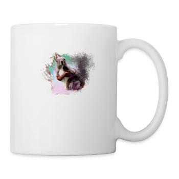 Squirrels, colorful, painting, graffiti, squirrels, - Mug - white - Right