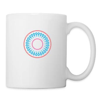 Einfaches Mandala-Designmuster - Tasse - Weiß - Rechts