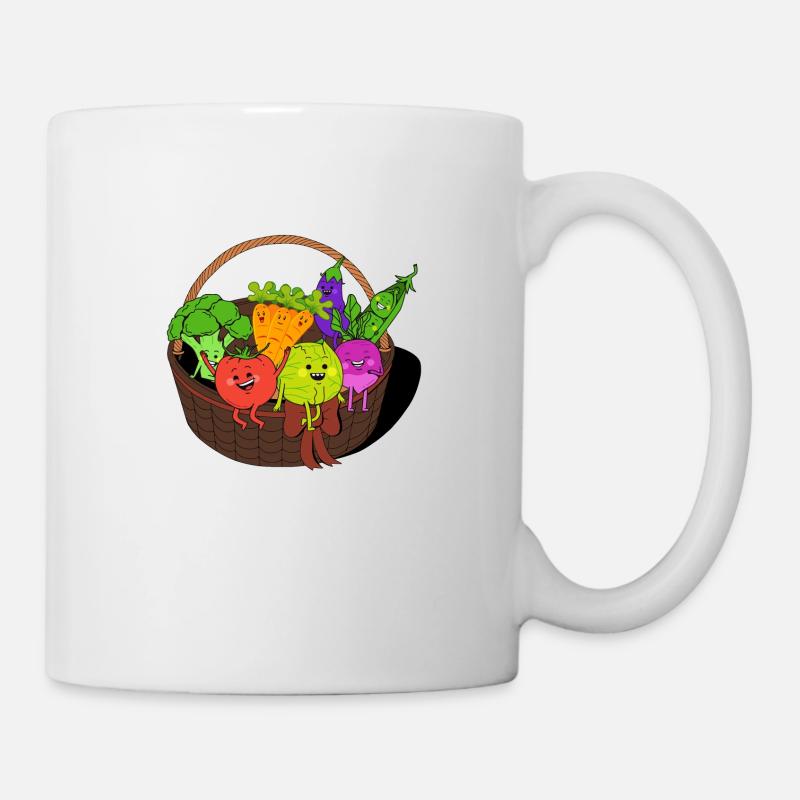 Panier de légumes - Mug blanc - blanc
