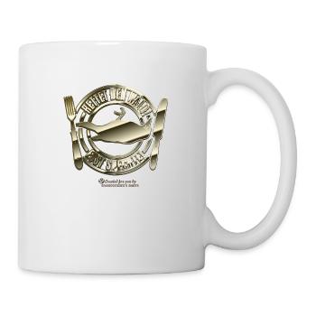 Forstwirt Spruch Esst Spechte - Tasse - Weiß - Rechts