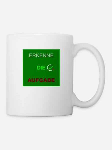 erkenne - Tasse - Weiß