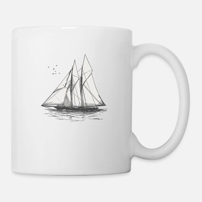 Voilier - Mug blanc - blanc