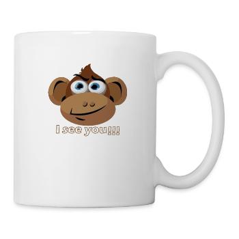 Monkey who says, I see you! - Mug - white - Right
