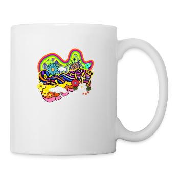Groovy Hippie Design - Tasse - Weiß - Rechts