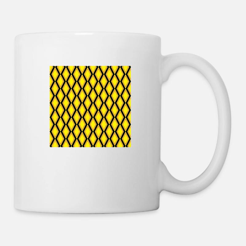 Drachen-Diamantmuster - Tasse - Weiß