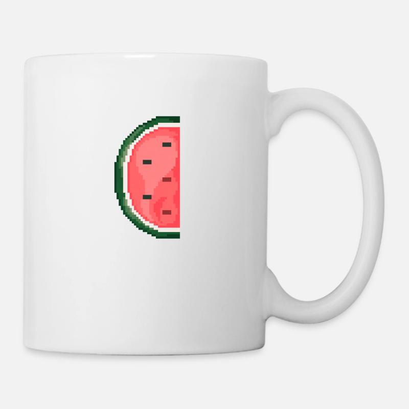 Pixel Art Melon Pattern Variante 1 - Mug blanc - blanc